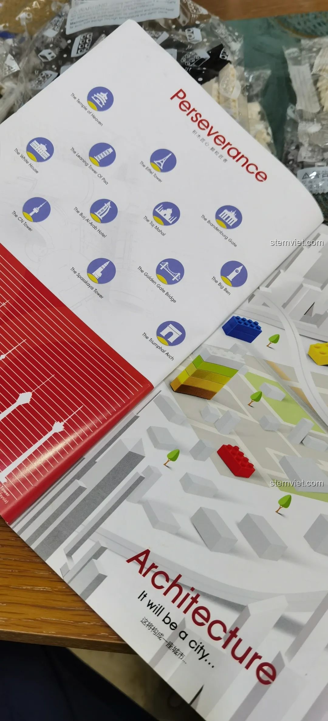 Trang hướng dẫn cách đọc sách cho người mới bắt đầu của bộ xếp hình London Eye WANGE 6215, rất thân thiện với người dùng.