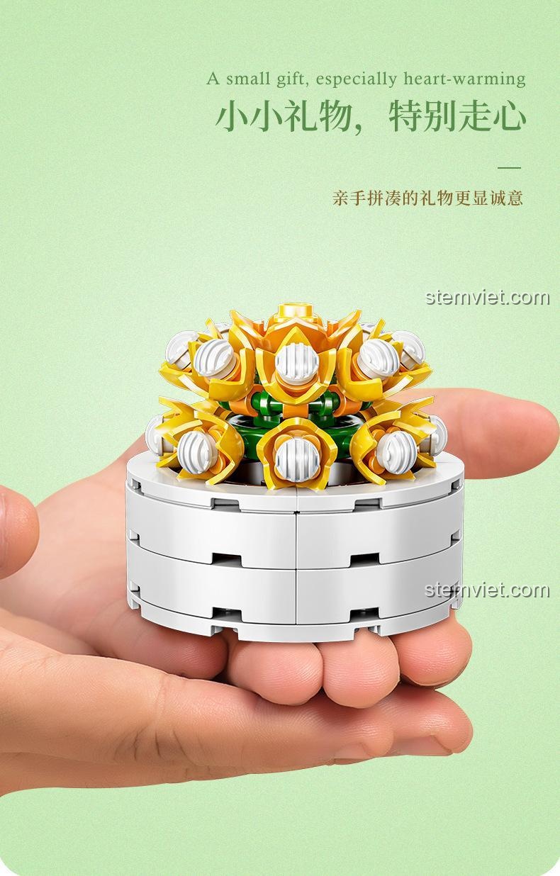 Cây cảnh trang trí Xiang Jun 10975, đồ chơi giáo dục kích thích sáng tạo và cảm hứng