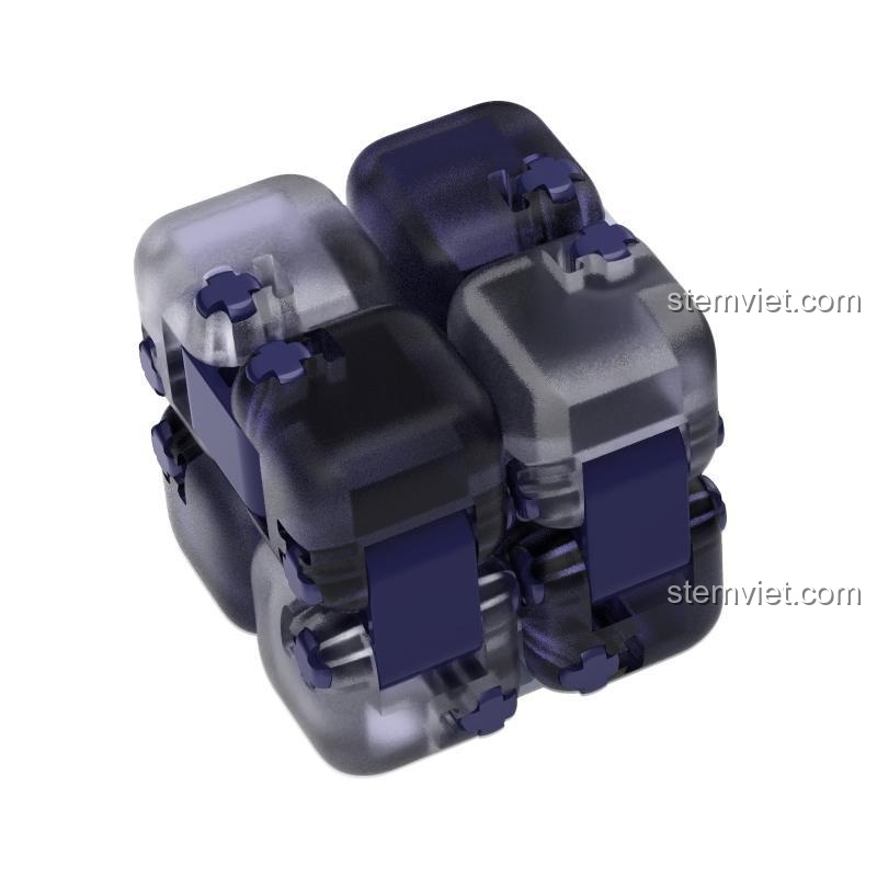 Xiaomi 米兔指尖积木 - Mô hình lắp ghép màu xanh navy trong suốt