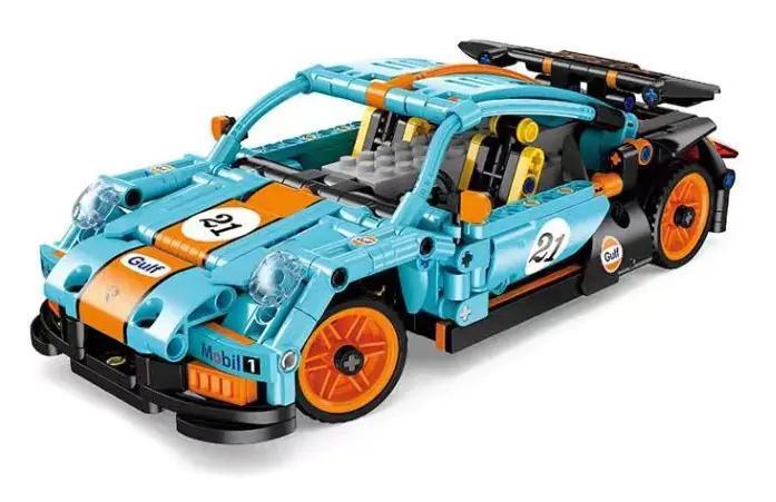 Mô hình xe Porsche 911 GT2 điều khiển từ xa Xingleshi FF10019 màu xanh cam