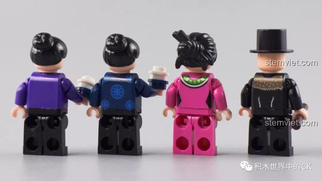 Bộ sưu tập 4 nhân vật minifigure còn lại, bao gồm các nhân vật nam nữ với trang phục độc đáo.