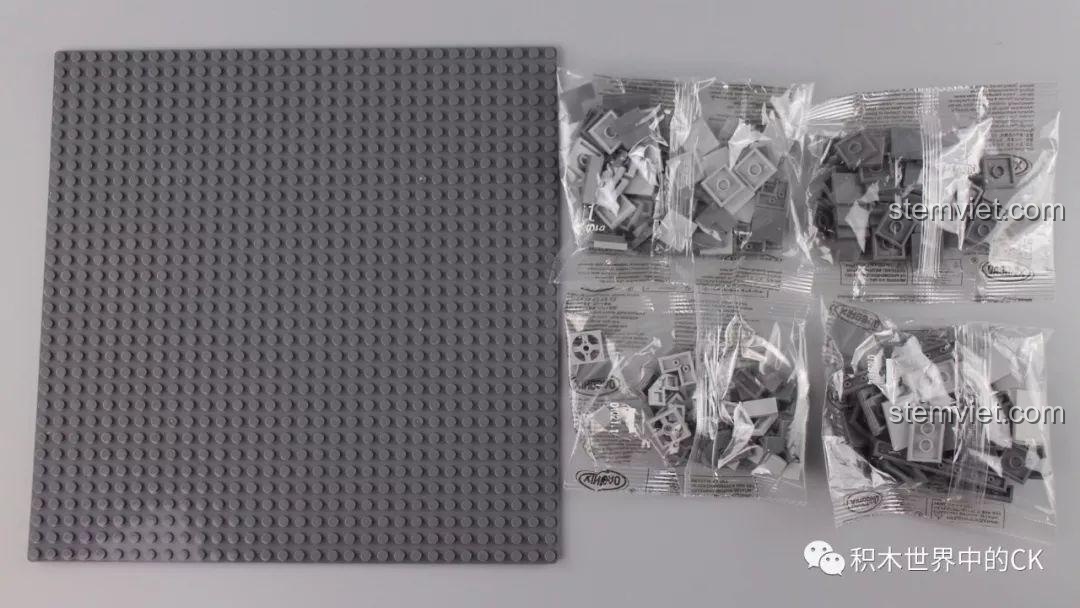 Các túi chi tiết được đánh số 3, chuẩn bị cho việc xây dựng các bức tường và vách ngăn của trà quán.