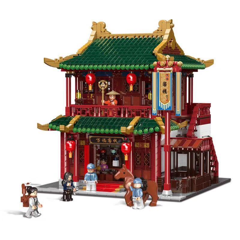 Mô hình bộ lắp ghép Vạn Phúc Khách Sạn XINGBAO XB-01022 với 7 minifigures. Đồ chơi sáng tạo cho con trai 14 tuổi.