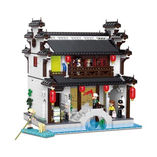 đồ chơi lắp ghép Phố Cổ Giang Nam Xingbao XB01036, mô hình kiến trúc cổ Trung Hoa chi tiết cao, đáng tiền cho trẻ 6 tuổi