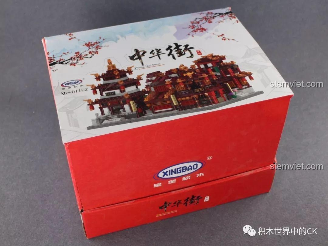 Hộp bộ lắp ghép Kiến Trúc Cổ Phong Xingbao XB-01102C, tái hiện phố cổ Trung Hoa, đồ chơi mô hình chất lượng cao cho trẻ 12+.