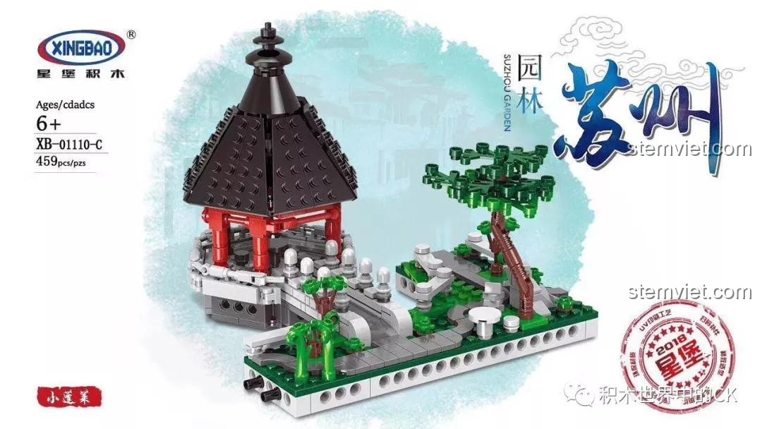 Tổng quan bộ sưu tập đồ chơi mô hình Vườn Cổ Tô Châu Xingbao XB-01110, món quà sáng tạo cho bé 6 tuổi.
