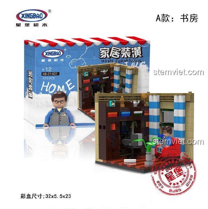 Mô hình phòng khách XINGBAO XB-01401, đồ chơi mô hình trang trí nội thất, giá tốt