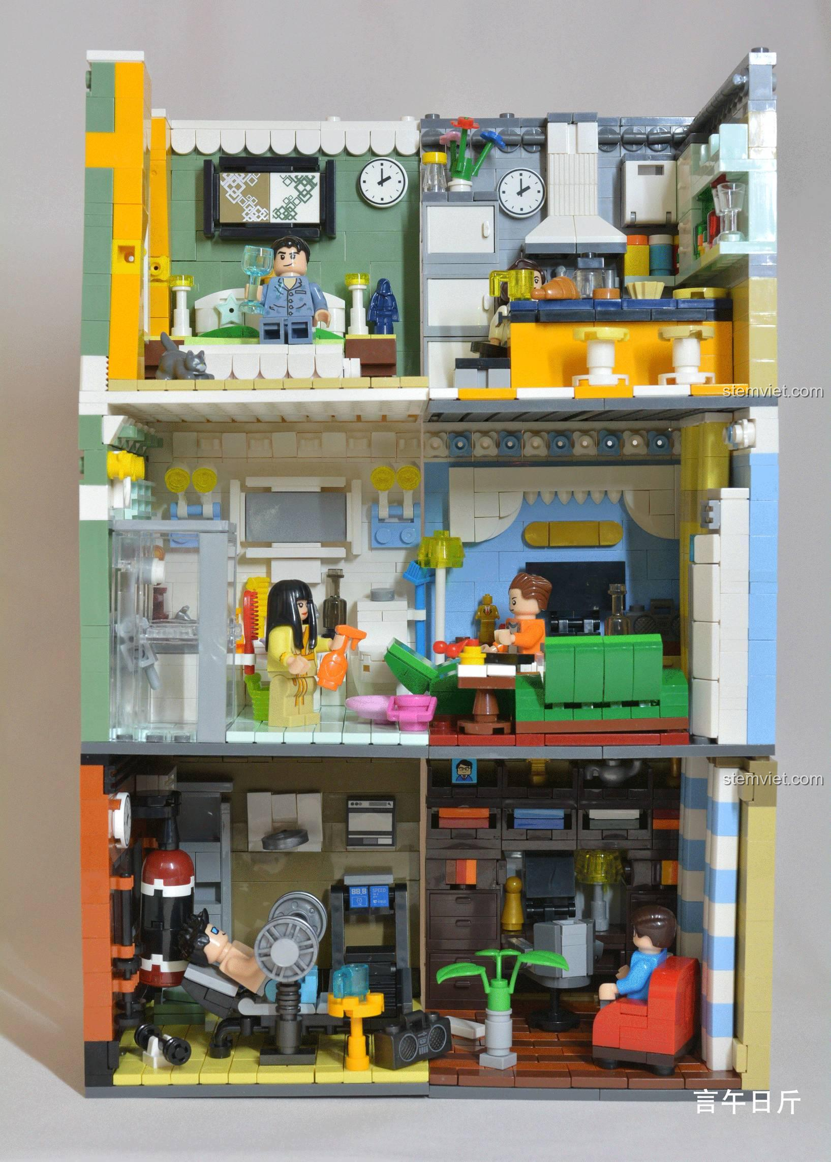 Minifigure người đàn ông xem TV trong bộ lắp ghép XINGBAO XB-01401, đồ chơi lắp ráp giá rẻ