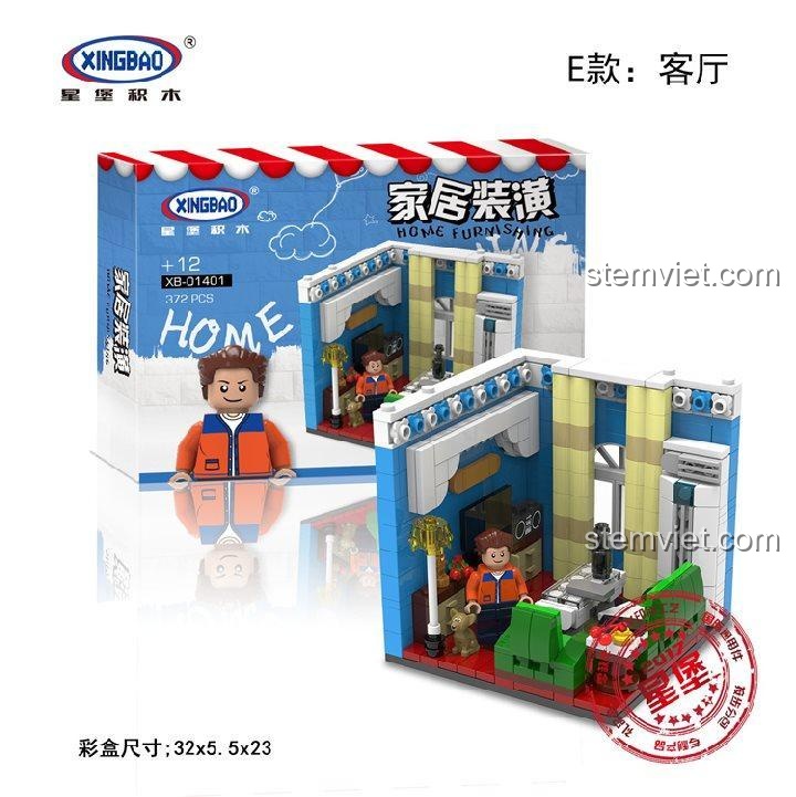 Bộ lắp ghép XINGBAO XB-01401 Trang trí nội thất, hộp sản phẩm chính, chất lượng cao, giá tiết kiệm