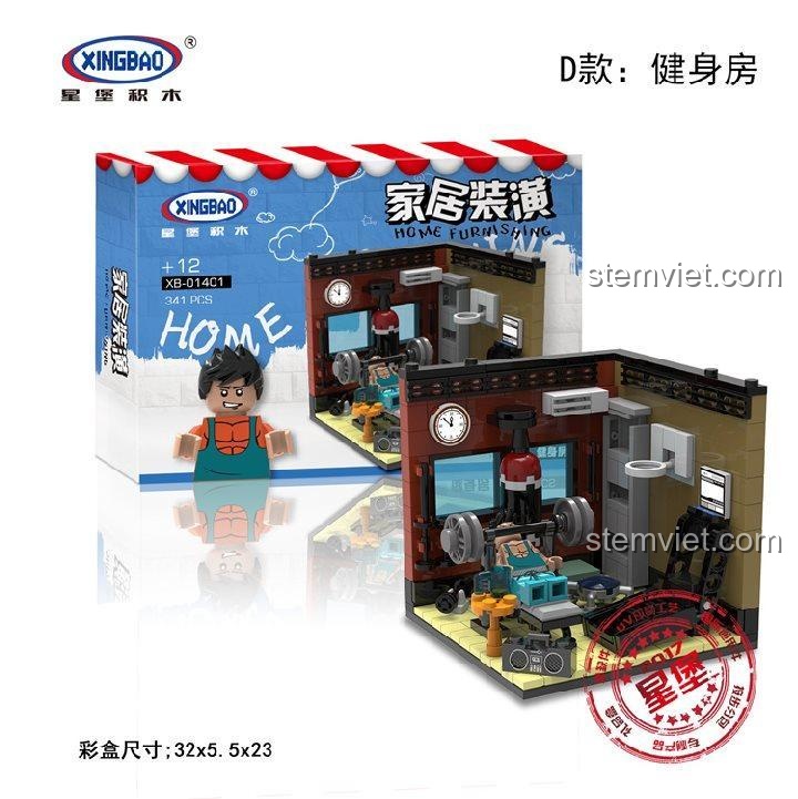 Hộp sản phẩm Xingbao XB-01401D, bộ lắp ghép Trang Trí Nội Thất 2116 mảnh, phù hợp cho con trai và con gái 12 tuổi trở lên, giá tốt.