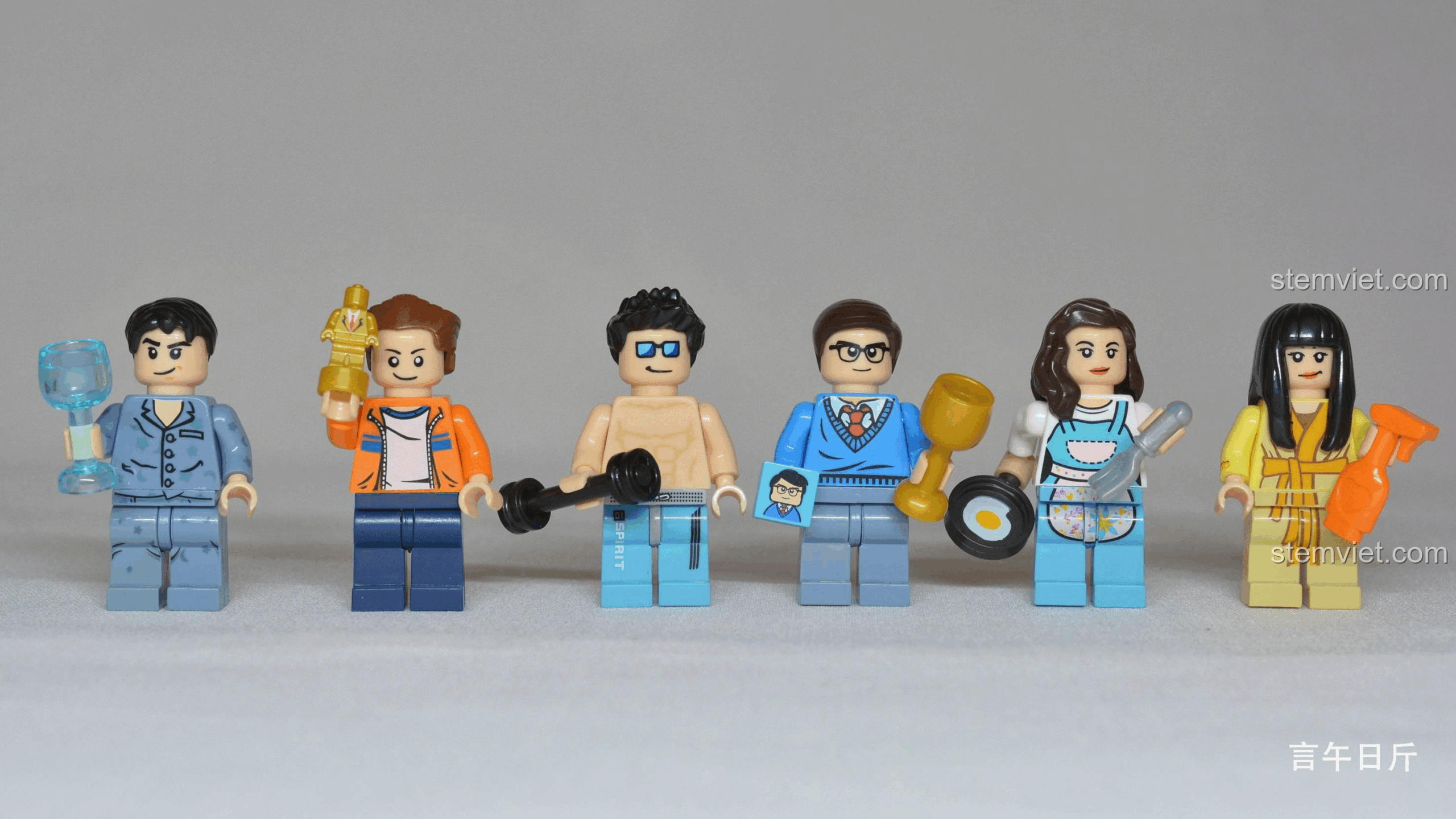 Bộ sưu tập 6 minifigure đi kèm bộ đồ chơi lắp ráp Nội Thất Gia Đình, mỗi nhân vật mang một phong cách riêng, tăng thêm giá trị chơi cho con trai và con gái 12 tuổi.