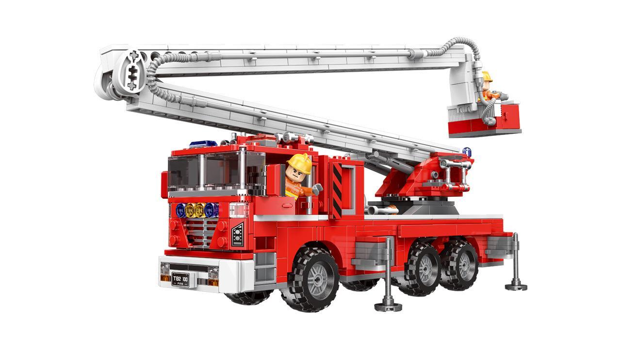 XINGBAO XB-03029 bộ lắp ghép Xe Cứu Hỏa Nâng Cao, đồ chơi lắp ráp XINGBAO cho bé trai 6 tuổi, giá tốt