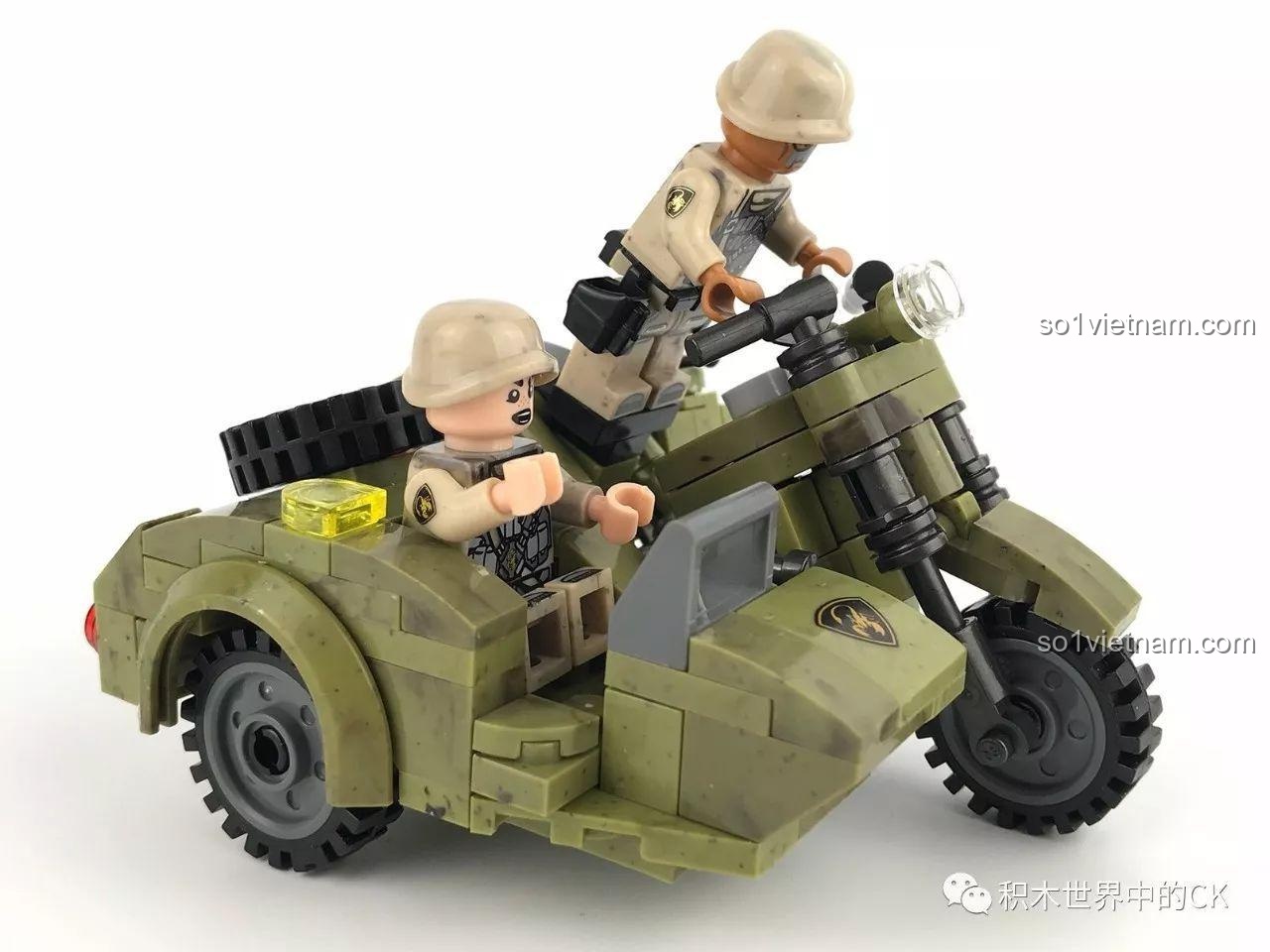 Hướng dẫn lắp ráp vòng cao su trong bộ Xingbao XB-06008 Xe Mô Tô Quân Sự Kèm Thùng.