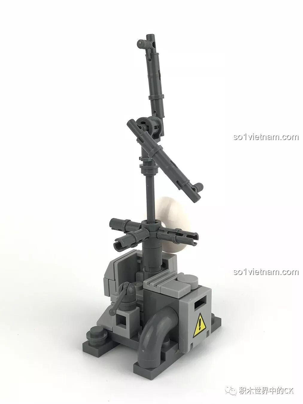 Góc nghiêng của tháp thông tin trong bộ Xingbao XB-06008 Xe Mô Tô Quân Sự Kèm Thùng.