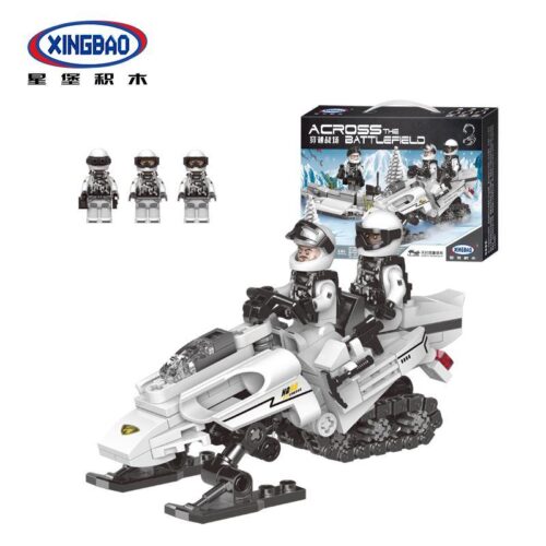 Bộ lắp ghép Xe mô tô tuyết Xingbao XB-06009 giá tốt cho bé trai 6 tuổi, đồ chơi lắp ráp chủ đề quân sự với 290 mảnh ghép.