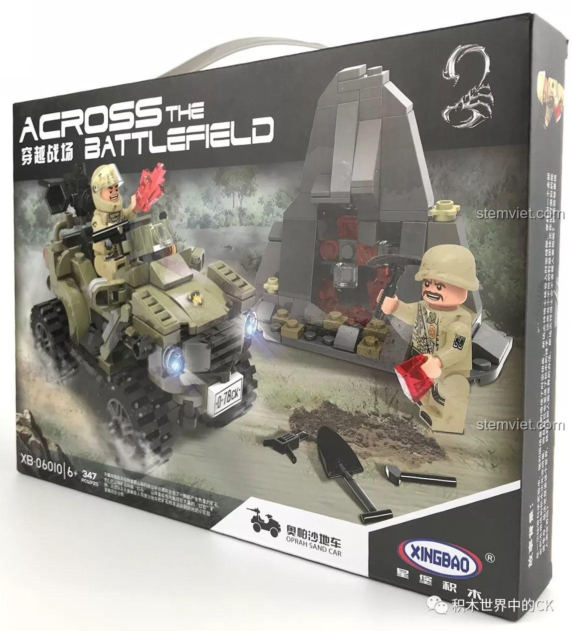 Bộ đồ chơi Xingbao XB-06010 Xe Địa Hình Quân Sự 347 mảnh, mô hình quân sự chân thực cho bé trai 6 tuổi, giá tốt