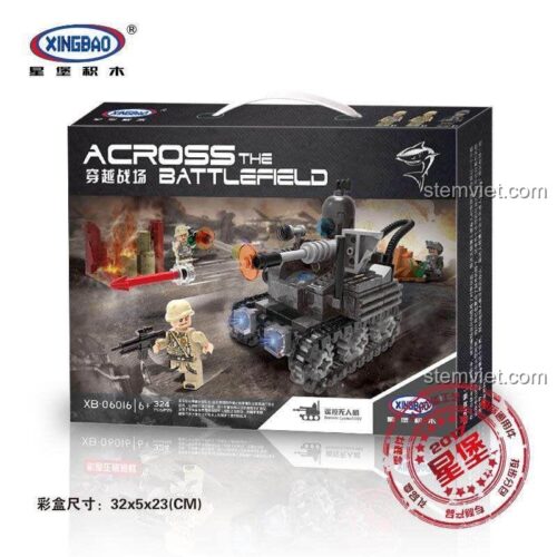 Hộp đồ chơi lắp ráp XINGBAO XB-06016 UAV quân sự, 324 chi tiết, dành cho bé trai 6 tuổi, chất lượng cao.