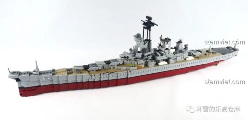 Mô hình tàu chiến USS Missouri XB-06030 hoàn chỉnh, bộ lắp ghép quân sự Xingbao 2631 mảnh, đồ chơi cho bé trai 6 tuổi, chất lượng tốt.