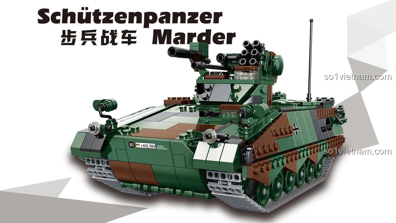 Mô hình Xe Chiến Đấu Bộ Binh Marder Xingbao XB-06051, đồ chơi quân sự 1045 mảnh ghép, phát triển tư duy cho bé 6 tuổi, giá hời