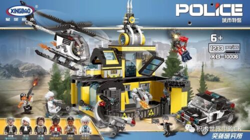 Bộ lắp ráp XINGBAO XB-10006 Cảnh sát đột kích viện nghiên cứu với 1233 chi tiết, đồ chơi cho bé trai 6 tuổi.