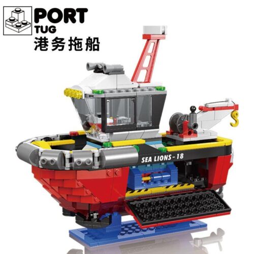 bộ đồ chơi Tàu Kéo Cảng Vụ XINGBAO XB-18011, mô hình tàu kéo cảng vụ cho bé trai 6 tuổi, giá tốt
