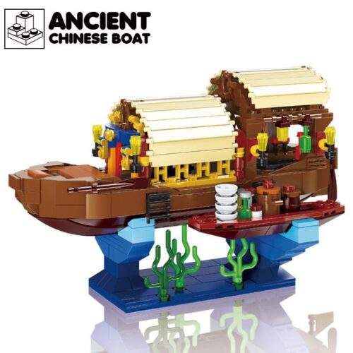 bộ đồ chơi Thuyền Hoa Cổ Đại Trung Quốc Xingbao XB-18013, mô hình thuyền cổ tinh xảo cho bé trai 6 tuổi, giá tốt