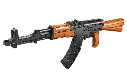 bộ lắp ráp Súng Trường Tấn Công AK47 AKM, mô hình súng AK47 AKM màu đen cam, đồ chơi lắp ráp cho con trai 14 tuổi, giá tốt