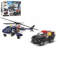 Hình ảnh hộp bộ lắp ráp Cảnh sát thành phố XINGBAO XB-51001 với trực thăng và xe cảnh sát, phù hợp bé trai 6 tuổi.