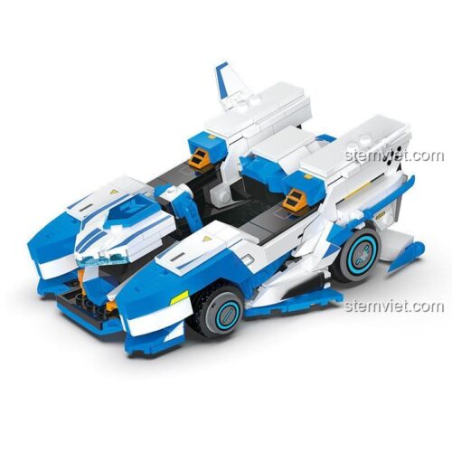 Đồ chơi lắp ghép Xe đua Kart XINGBAO XB-63002, một trong 7 mẫu xe màu trắng xanh dương, chi tiết cao cấp cho bé trai 6 tuổi.