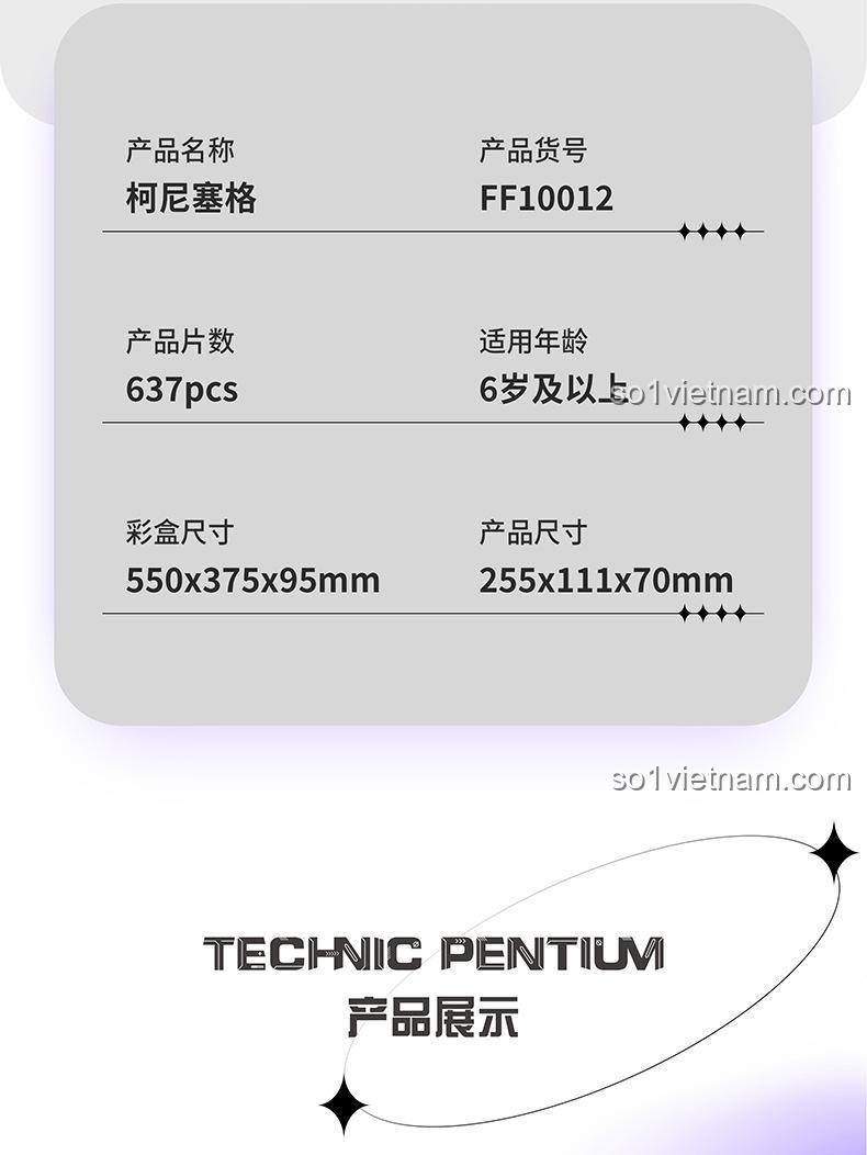 Mô hình xe Koenigsegg màu tím Xingleshi FF10012 - Cận cảnh