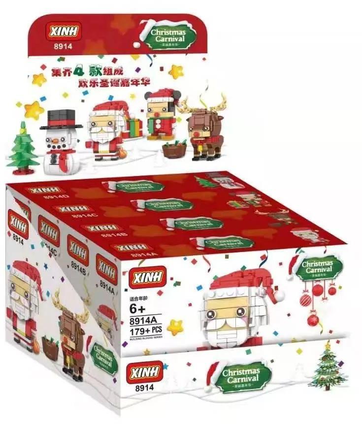 Bộ đồ chơi Ông Già Noel XINH 8914, bộ 4 mô hình BrickHeadz Giáng Sinh, đồ chơi lắp ghép cho bé trai và bé gái 6 tuổi, giá tốt.