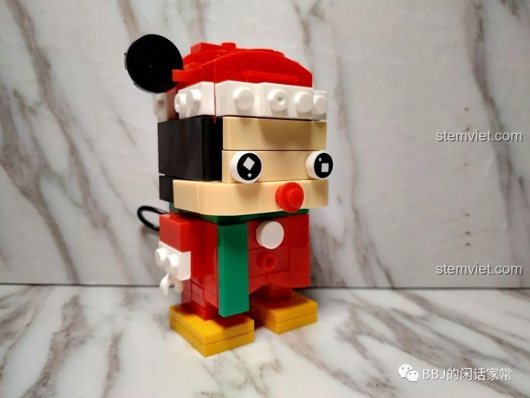 Đồ chơi mô hình Chuột Mickey 8914C, bộ xếp hình XINH, chi tiết đuôi từ góc khác.