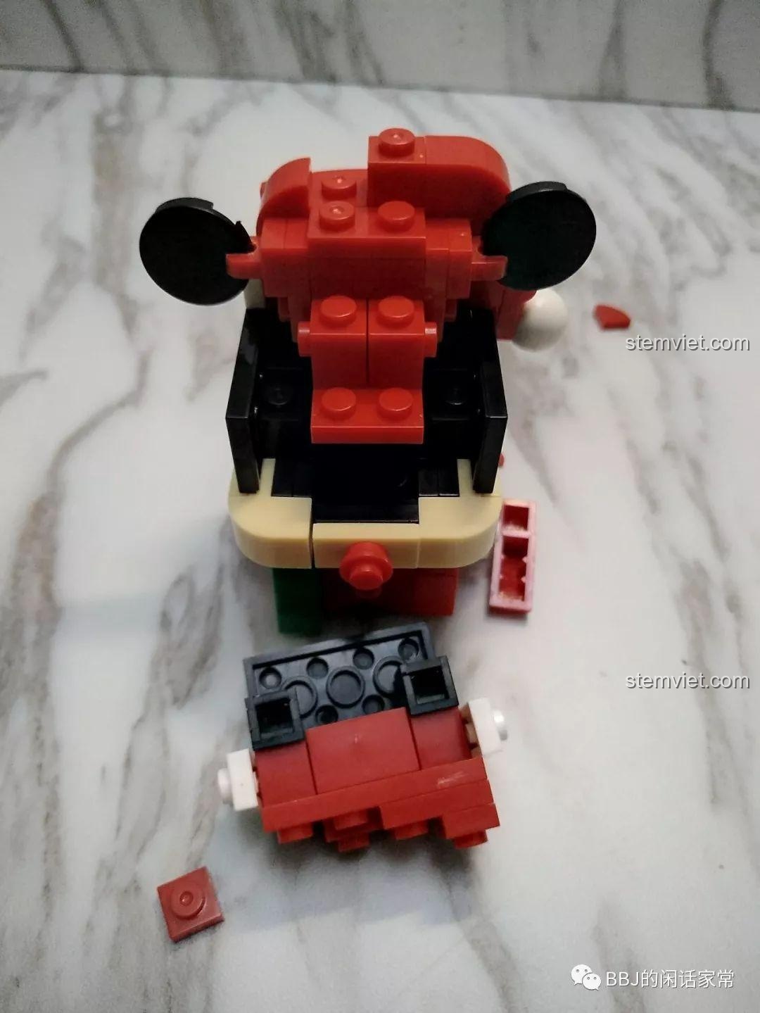 Đồ chơi mô hình Chuột Mickey 8914C, bộ xếp hình BrickHeadz Giáng Sinh, thiết kế đặc biệt của XINH.