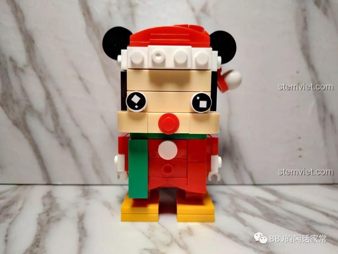 Đồ chơi mô hình Chuột Mickey 8914C, bộ xếp hình XINH, thiết kế rỗng bên trong, có thể là do tiết kiệm vật liệu.