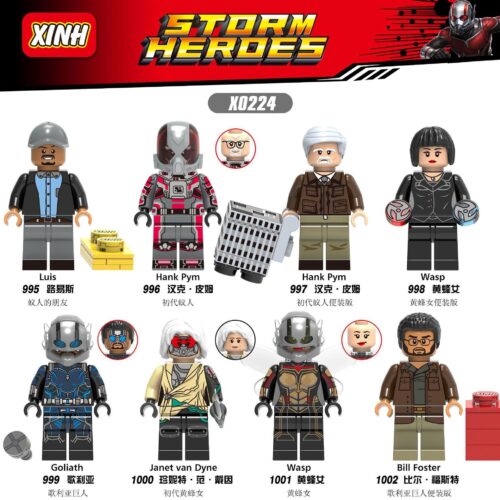 Bộ đồ chơi XINH X0224 Bộ Minifigure Người Kiến Đời Đầu 8 nhân vật, đồ chơi lắp ghép siêu anh hùng Marvel giá rẻ cho bé trai 6 tuổi
