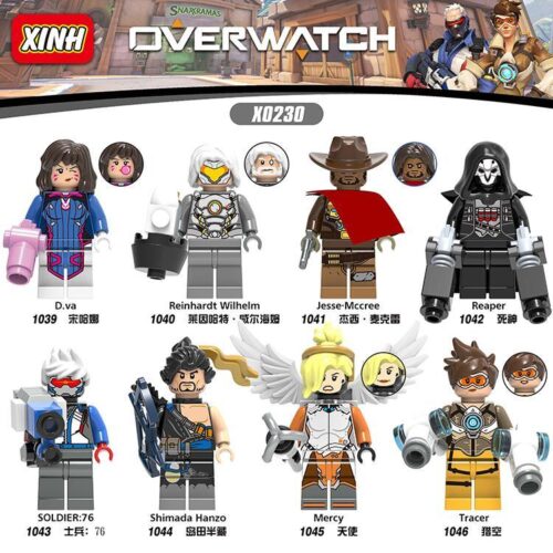 Bộ 8 Minifigures Overwatch XINH X0230 chất lượng cao, đồ chơi mô hình Overwatch XINH X0230 cho bé trai 8 tuổi, giá tốt