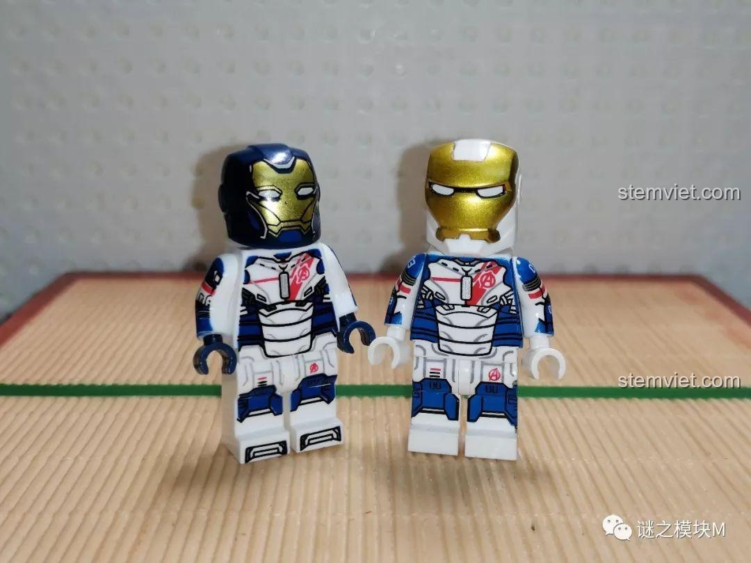 Minifigure Quân Đoàn Sắt XINH X0267, đồ chơi mô hình Marvel, mặt lưng chi tiết