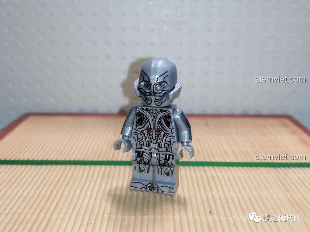 Minifigure Ultron XINH X0267, đồ chơi mô hình phản diện Marvel, thiết kế đáng sợ