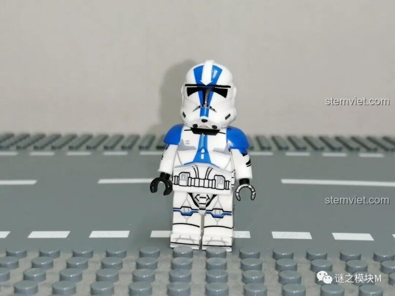 Minifigure trung sĩ 501st Legion XINH, màu xanh dương, in ấn chi tiết cao, phù hợp bé trai 6 tuổi