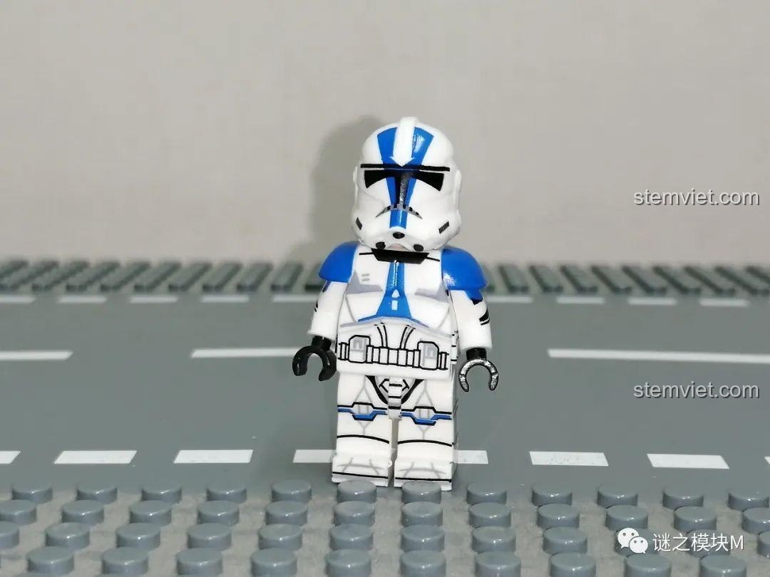 Minifigure trung sĩ 501st Legion XINH, màu xanh dương, in ấn chi tiết cao, phù hợp bé trai 6 tuổi