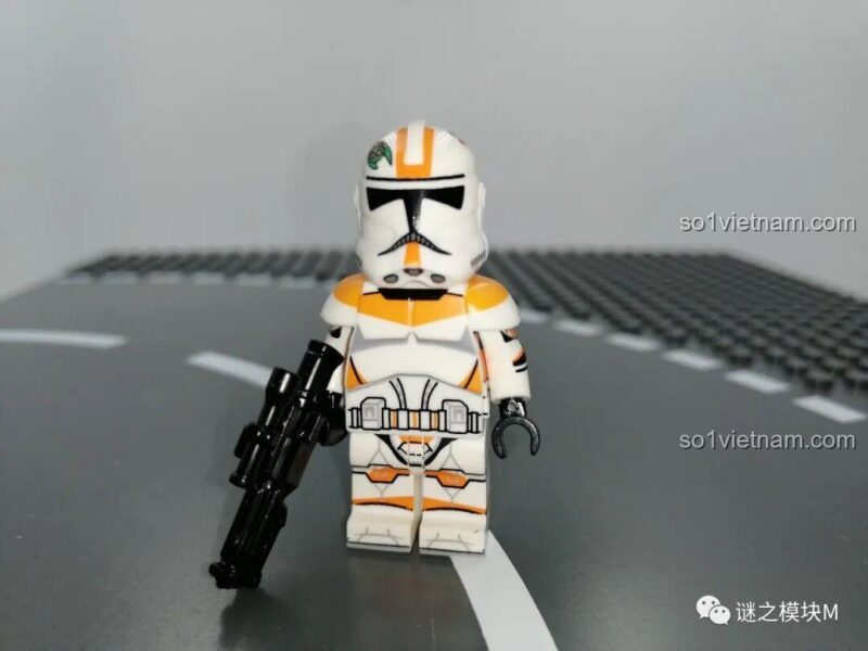 Minifigure Clone Trooper Waxer Star Wars XINH X0305 với súng