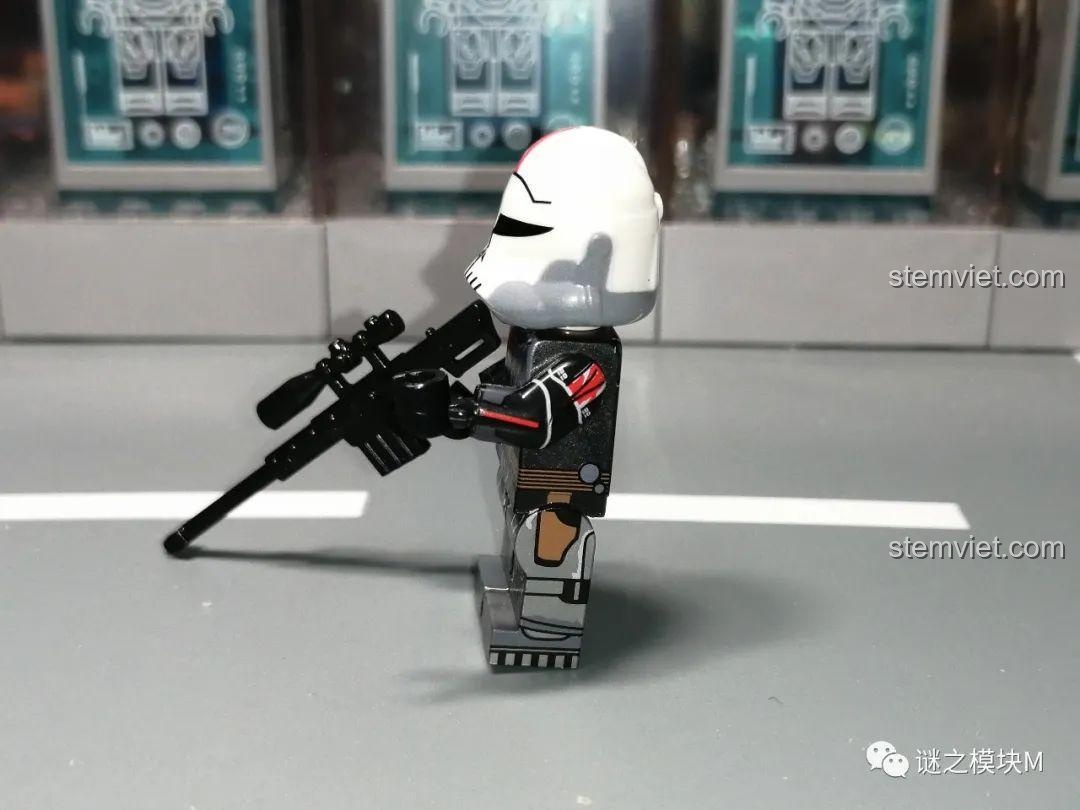 Minifigure Crosshair từ bộ đồ chơi Minifigure Star Wars, chi tiết sắc nét, đồ chơi mô hình cho bé trai 6 tuổi.