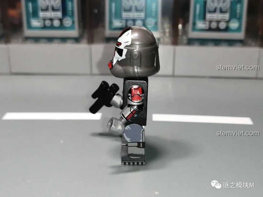 Minifigure Hunter từ bộ đồ chơi XINH X0307, nhân vật Biệt đội Clone Force 99, chi tiết in ấn sống động.