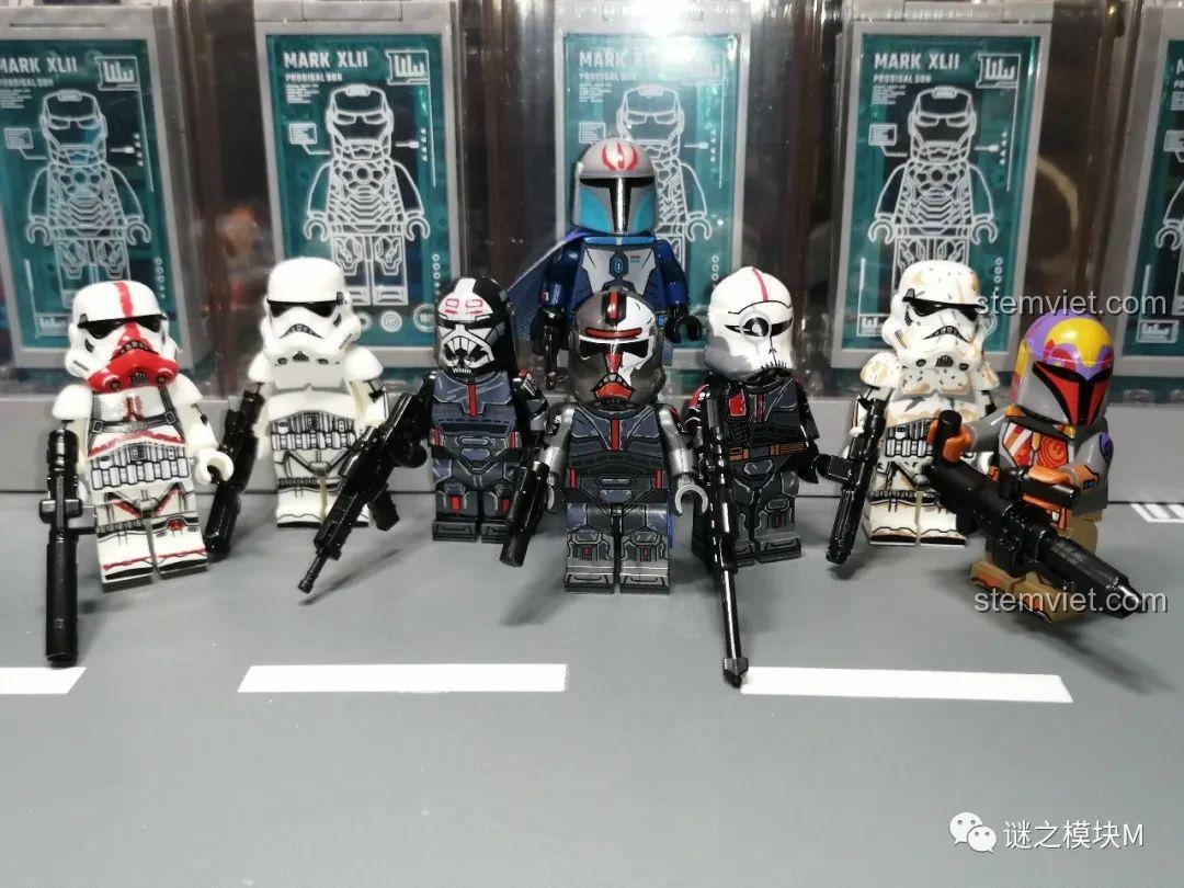 Toàn bộ 8 Minifigure Chiến Binh Star Wars XINH X0307, bộ sưu tập hoàn hảo cho bé trai 6 tuổi, giá tốt.