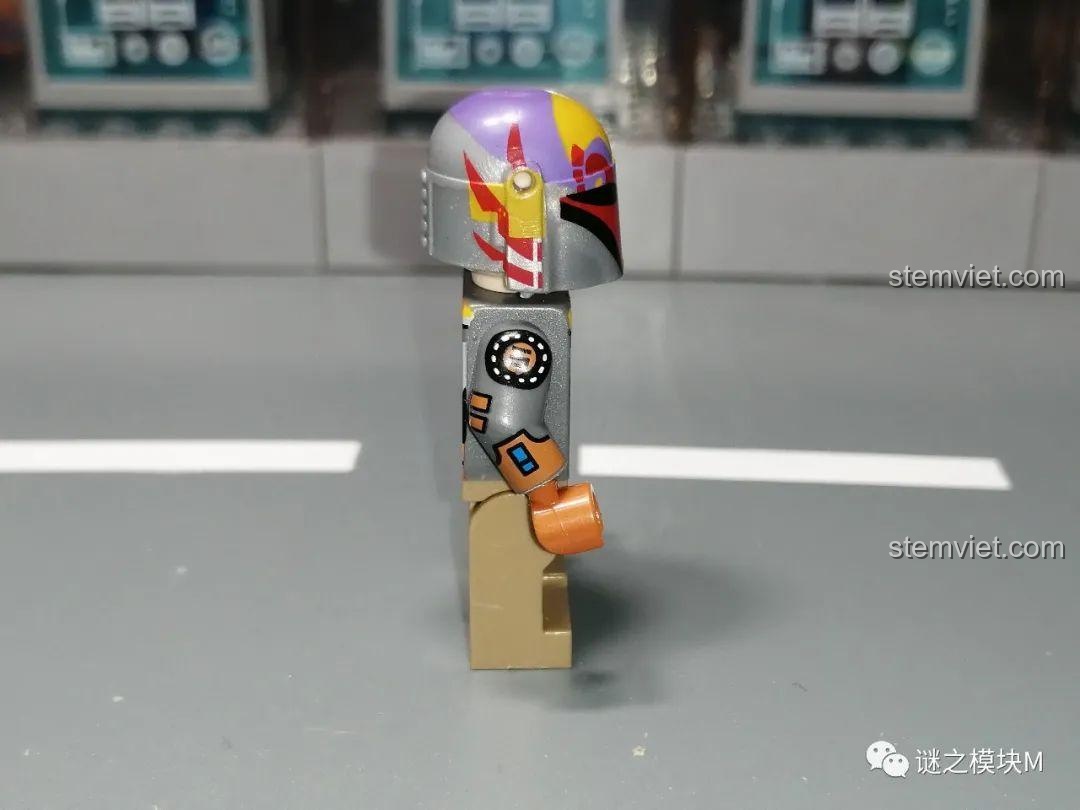Minifigure Sabine Wren từ XINH Minifigure Star Wars, chi tiết sắc nét, đồ chơi mô hình cho bé trai 6 tuổi.