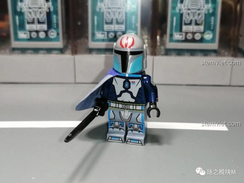 Minifigure Vizsla từ bộ đồ chơi XINH X0307, nhân vật Mandalorian độc đáo, chất lượng cao, tương thích LEGO®.