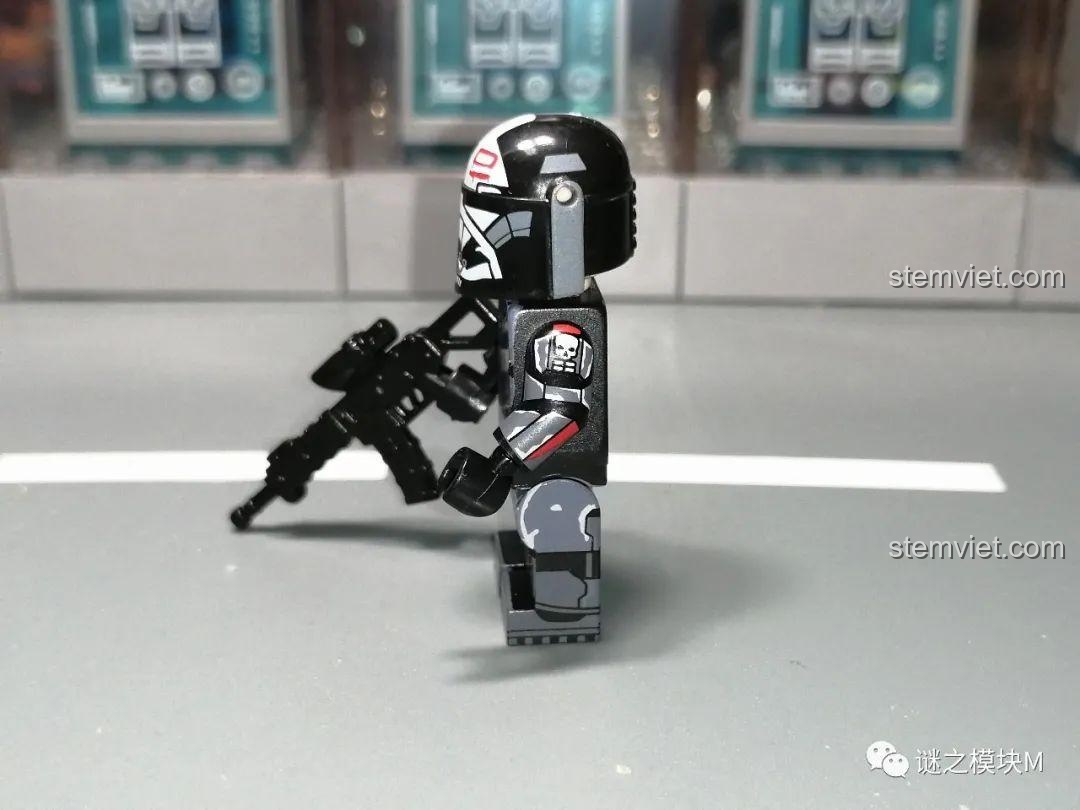 Minifigure Wrecker từ bộ đồ chơi XINH X0307, nhân vật Biệt đội Clone Force 99, chi tiết in ấn cao cấp.