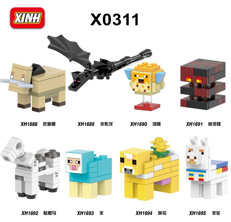 Bộ đồ chơi Minifigures Minecraft XINH X0311, đồ chơi lắp ráp nhân vật Minecraft cho bé trai 6 tuổi, giá tốt