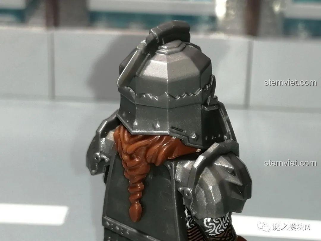 Đội hình 8 minifigure chiến binh người lùn XINH X0314 được trang bị đầy đủ, sẵn sàng chiến đấu.