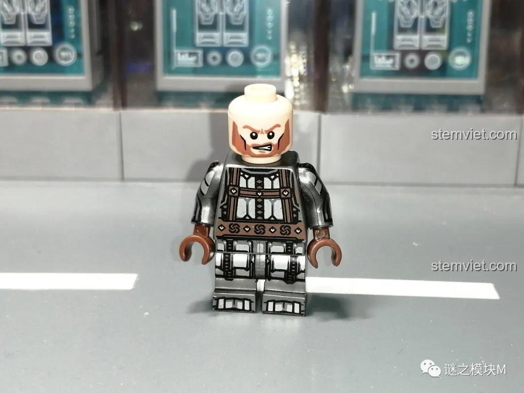 Minifigure lính lùn XINH X0314 cầm búa lớn, giáp trụ tinh xảo, set đồ chơi cho bé trai 8 tuổi